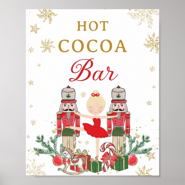 Póster Red Nutcracker Winter Onederland Hot Cocoa Bar (Frente)