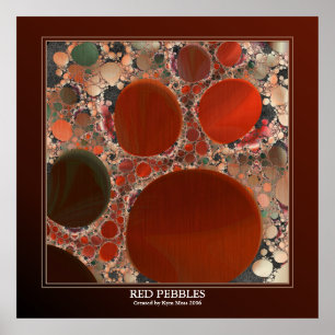 Póster Red Pebbles Poster 40in