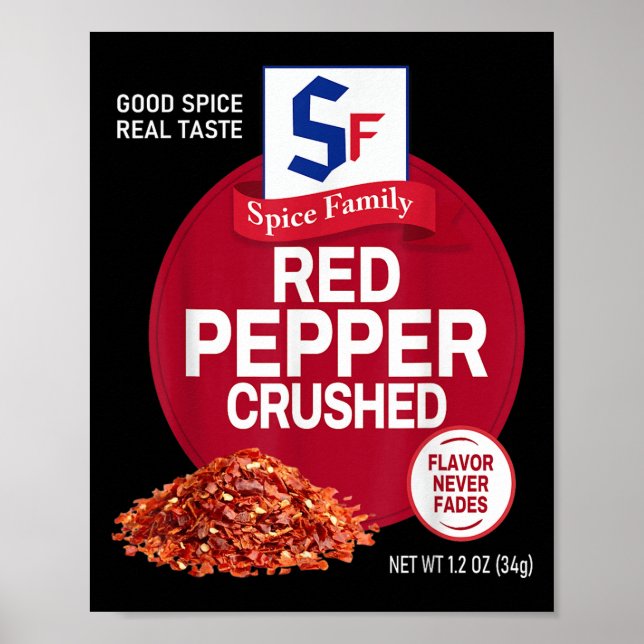 Póster Red Pepper Crushed Sce Group Family Matching Hallo (Frente)