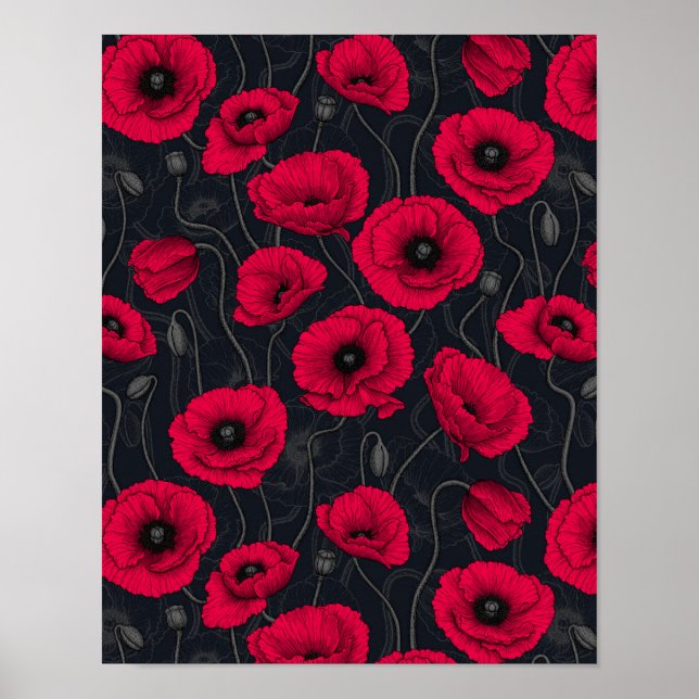 Póster Red Poppies (Frente)
