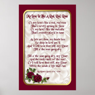 Póster Red Red Rose