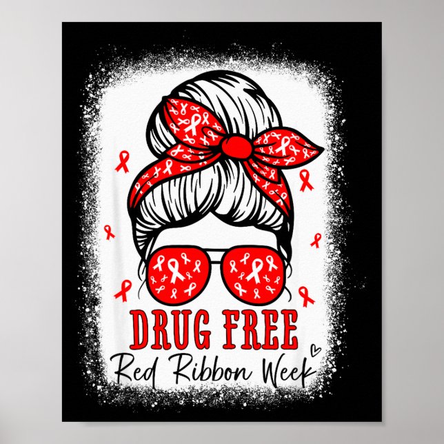 Póster Red Ribbon Week Awareness Coquette Drug Anti-drug  (Frente)