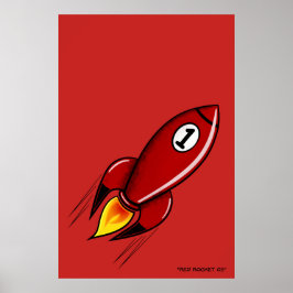 Póster "Red Rocket 01" - Rocket Series Poster (Rojo)