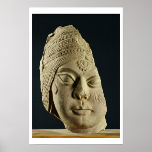 Póster Red sandstone head of Yakshi, Bharhut, 2nd century