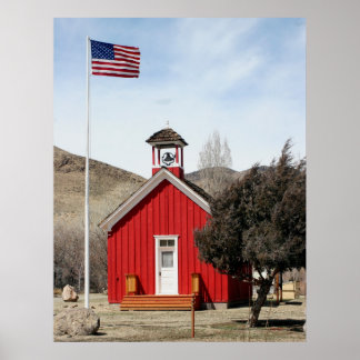 Póster Red Schoolhouse, Wellington, Nevada