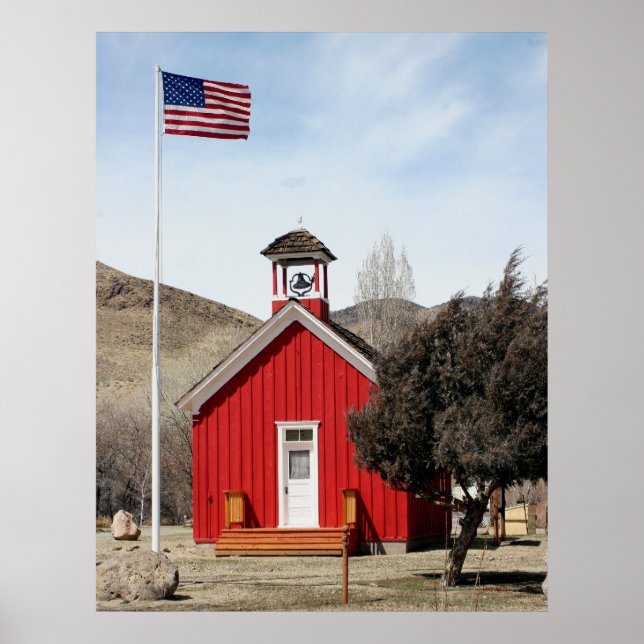 Póster Red Schoolhouse, Wellington, Nevada (Frente)