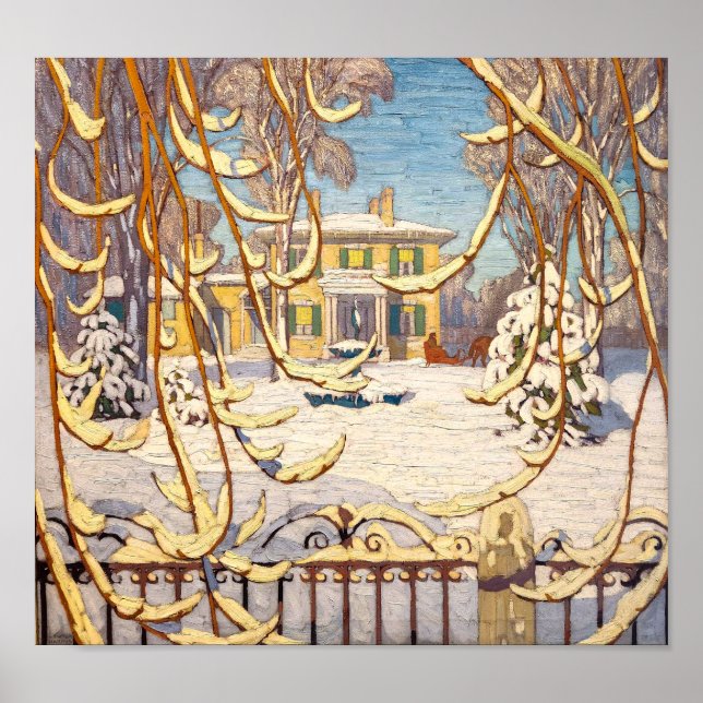 Póster Red Sleigh House, Invierno | Lawren Harris | (Frente)