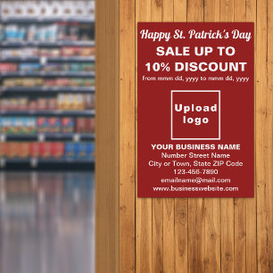 Póster Red St. Patrick's Day Business Sale Poster