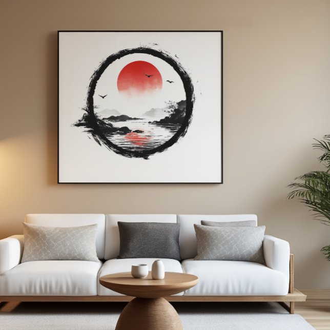 Póster Red Sun Mountain Art - Zen Balance (Subido por el creador)