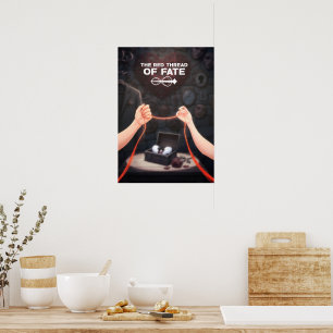 Póster Red Thread of Fate Heartbreak Gothic Fantasy