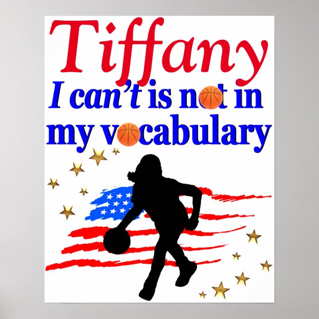 PÓSTER RED USA FLAG INSPIRADOR BASKETBALL POSTER (Frente)