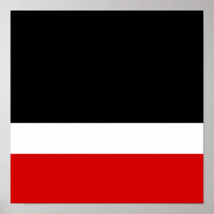 Póster Red White Black Colorblock