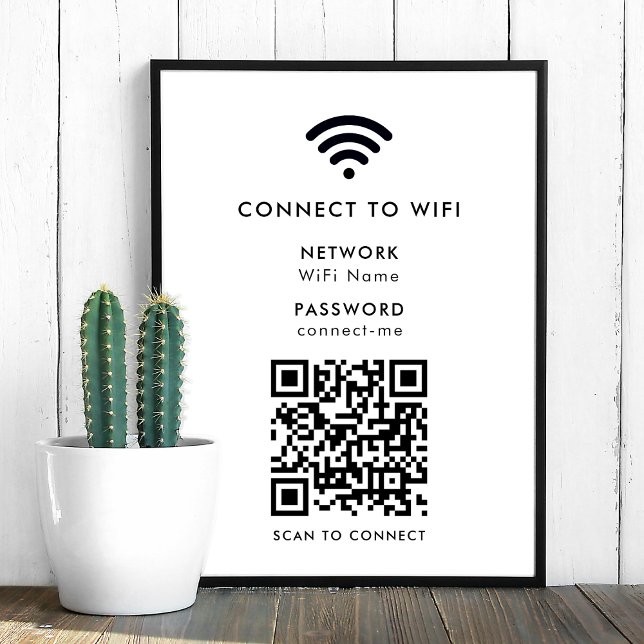 Póster Red Wi-Fi | QR Code Internet Scan to Connect (Subido por el creador)