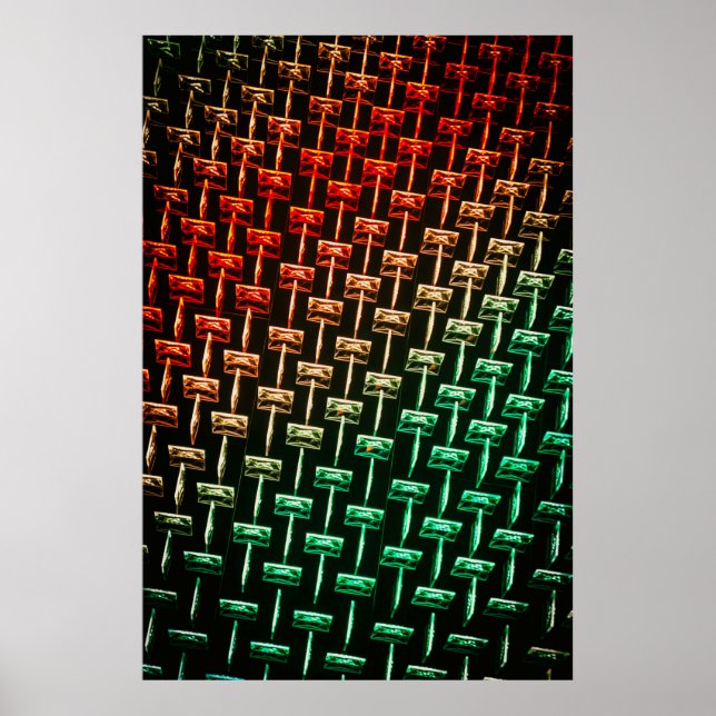 Póster Red, yellow, and green illustration (Frente)