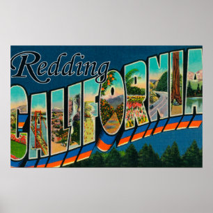 Póster Redding, California - escenas grandes de la letra