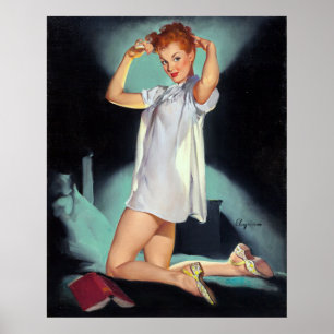 Póster Redhead en alfileres nocturnos