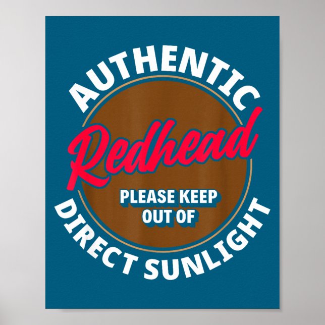 Póster Redhead Keep Out Of Sunlight - Funny Ginger  (Frente)
