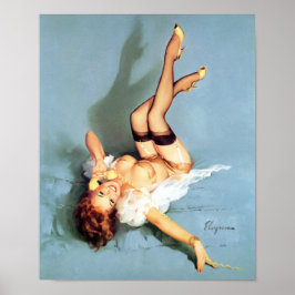 Póster Redhead on Telephone Pin Up