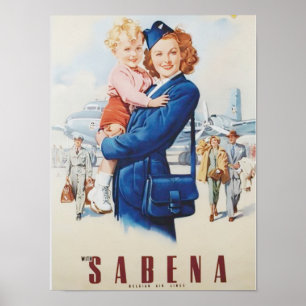 Póster Redhead Stewardess