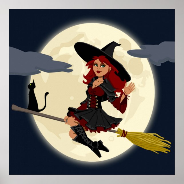 PÓSTER REDHEADED HALLOWEEN WITCH (Frente)