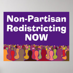 Póster Redistribución de distritos sin partidismo ahora