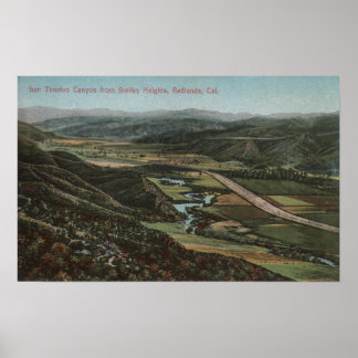 Póster Redlands, CA - Cañón San Timeteo de Smiley