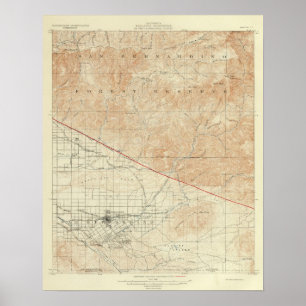 Póster Redlands quadrangle showing San Andreas Rift