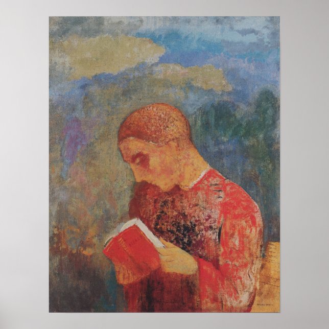 Póster Redon - Alsacia O Monje Leyendo (Frente)
