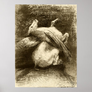 Póster Redon - El ala impotente (espacio negro animal)