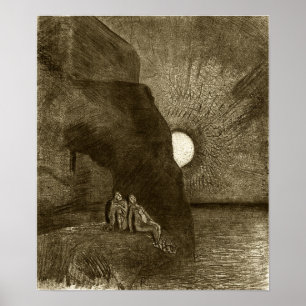 Póster Redon - El demonio a mi lado sin cesar agita 1890