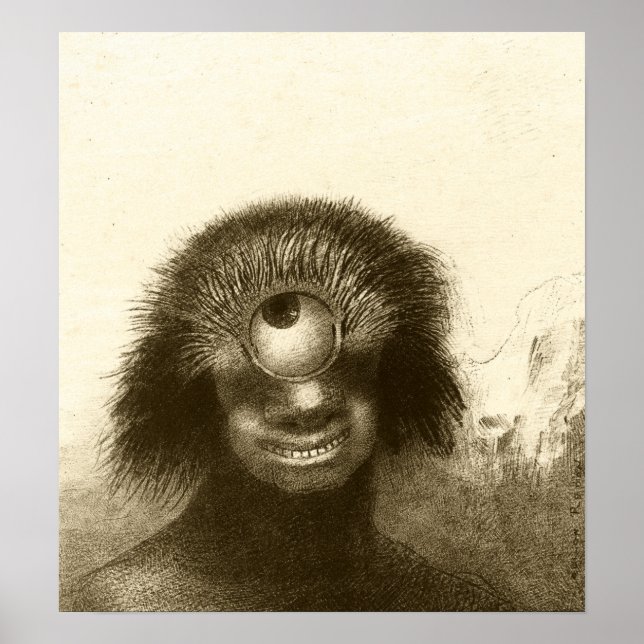 Póster Redon - Políptico deformado (Cíclopes Hideos Sonri (Frente)