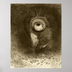 Póster Redon - Primer intento de visión en flor 1883