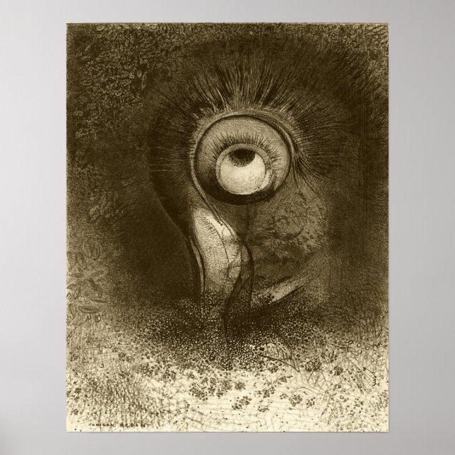 Póster Redon - Primer intento de visión en flor 1883 (Frente)