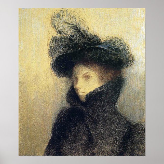 Póster Redon - Retrato De Marie Botkine 1900 (Frente)