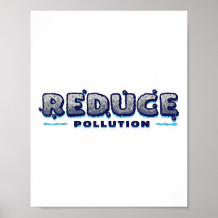 Póster Reducir la contaminación, el ambientalismo, el med