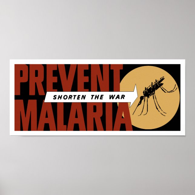Póster Reducir La Guerra — Prevenir La Malaria (Frente)