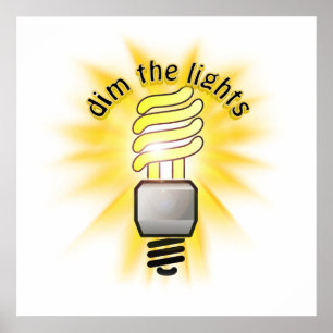 Póster Reducir la luz que ahorra energía