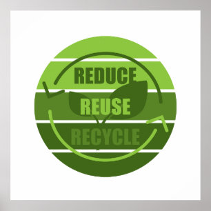 Póster Reducir reutilizar reciclar
