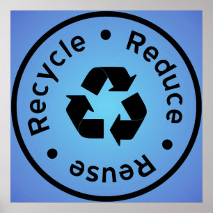 Póster Reducir, reutilizar, reciclar Poster