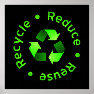 Póster Reducir, reutilizar, reciclar Poster