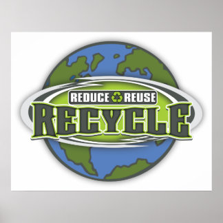 Póster Reducir, reutilizar y reciclar la Tierra