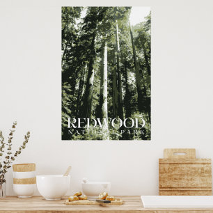 Poster Redwood, impresión de parque nacional
