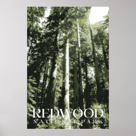 Poster Redwood, impresión de parque nacional