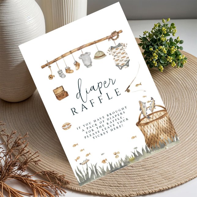 Póster Reel Fun Fishing Diaper Raffle Baby Shower (Subido por el creador)