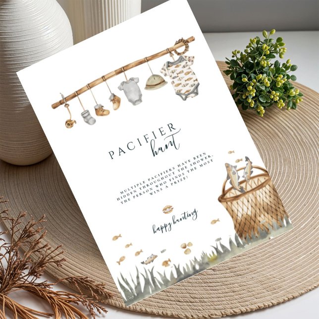 Póster Reel Fun Fishing Pacifier Hunt Baby Shower Poster (Subido por el creador)