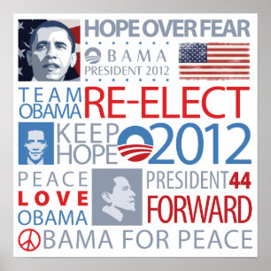 Póster Reelija a Obama