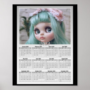 Póster Reemplaza la foto con tu calendario