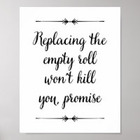 Reemplazar el rollo vacío no te matará en el graci