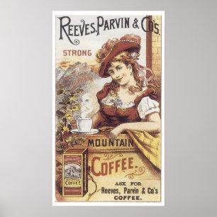 Póster Reeves Parvin Fuerte Café