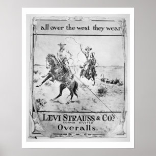 Póster Refiera para Levi Strauss y Co, c.1900 (el litho)